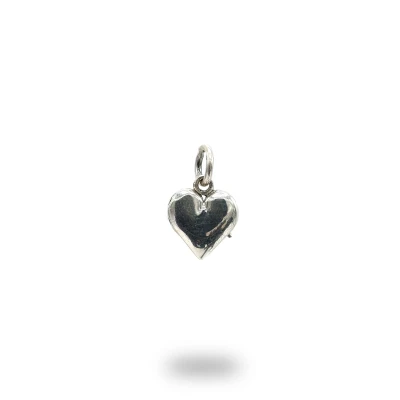 Pendente in argento con cuore apribile e scritta "LOVE"