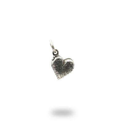 Pendente in argento con cuore apribile e N di Napoli