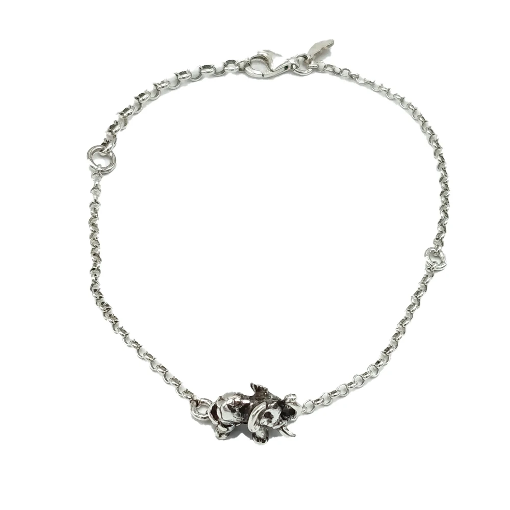 Bracciale in argento con Elefante