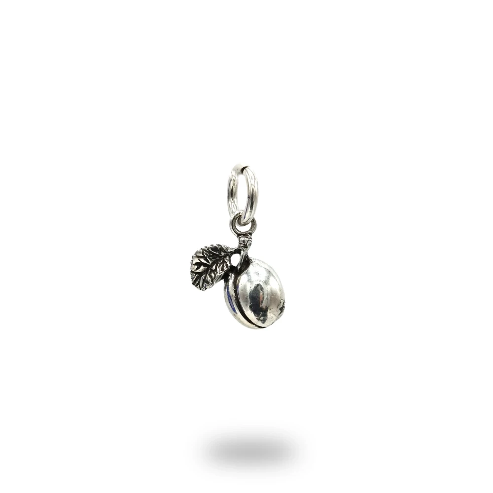 Charm con prugna in argento