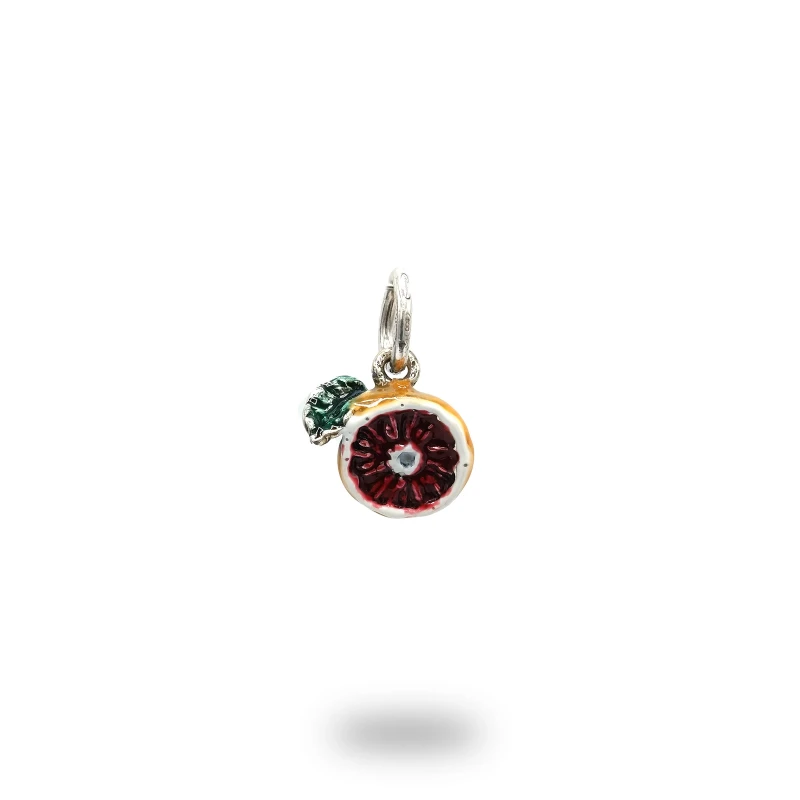 Charm con arancia di Sicilia in argento smaltato