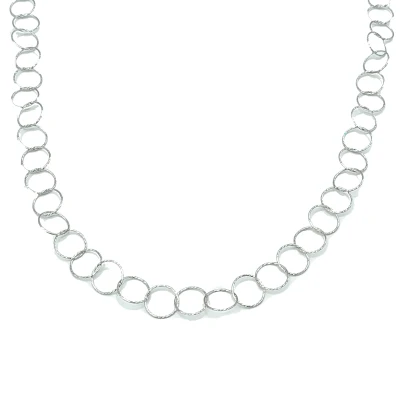 Collana in argento rodiato