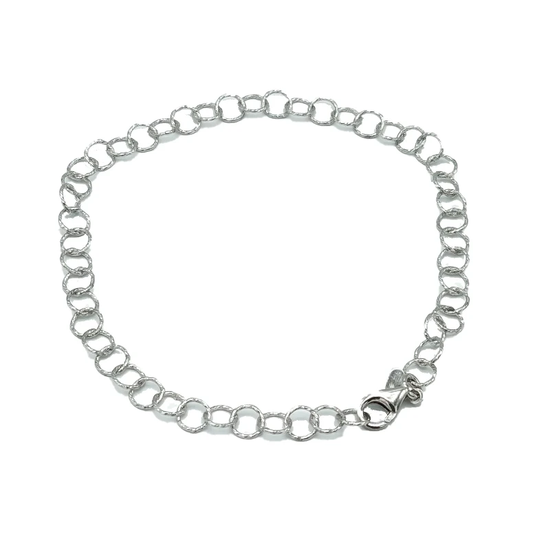 Bracciale in argento rodiato