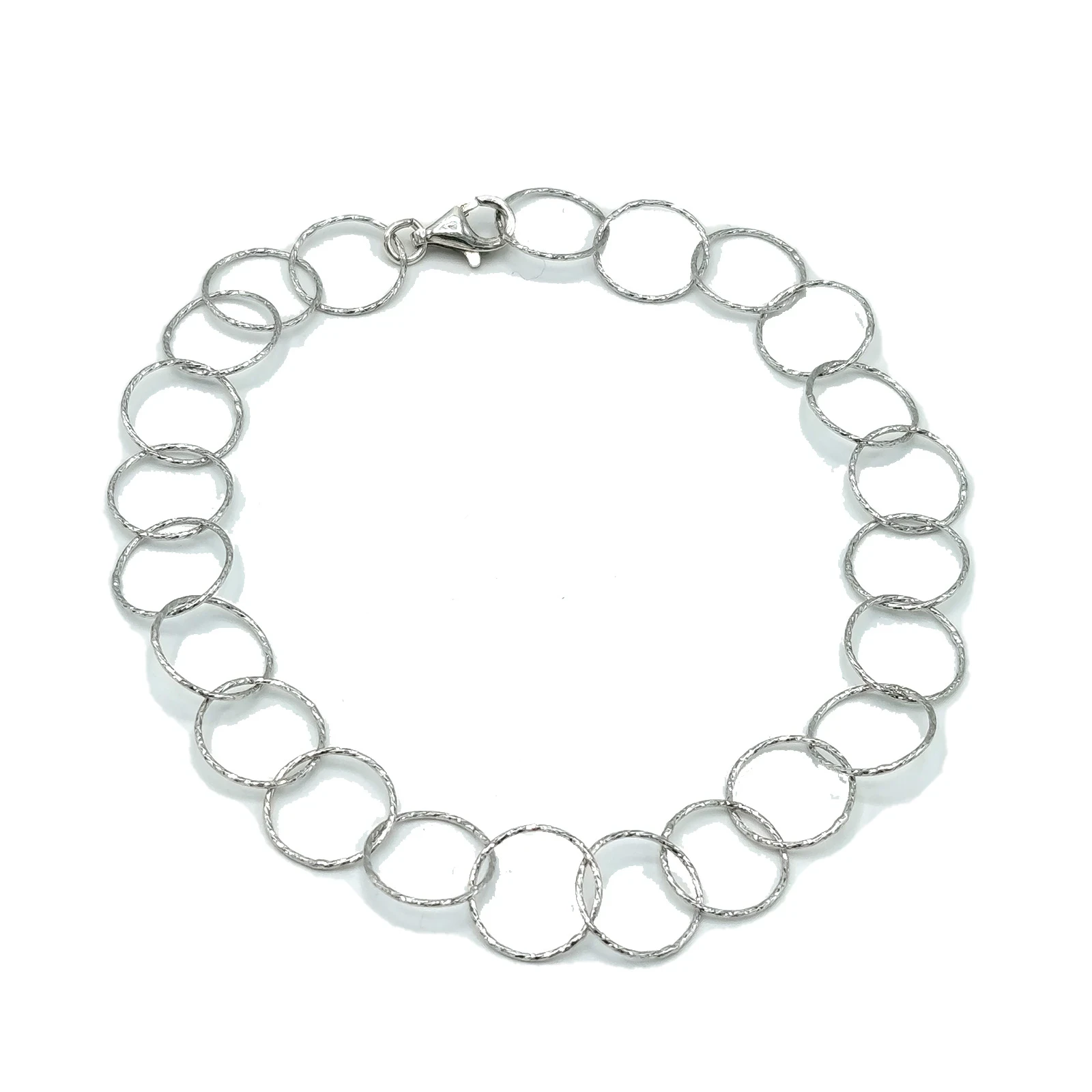 Bracciale in argento rodiato