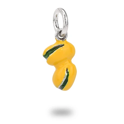 Charm pistacchi di Sicilia in argento smaltato