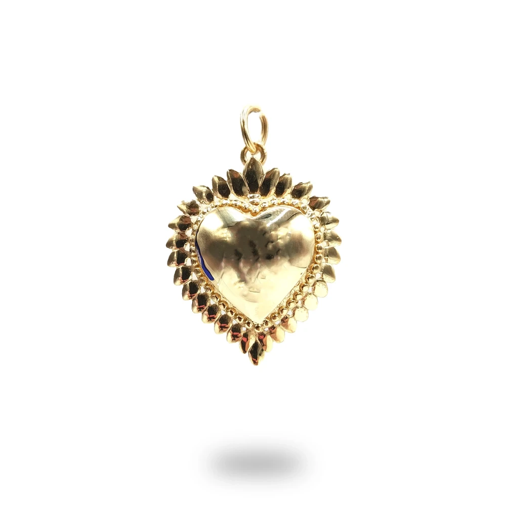 Cuore ex voto in argento dorato